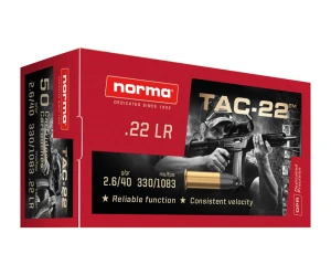 Amunicja bocznego zapłonu Norma TAC-22 kal. 22 LR 2,6g / 40 gr