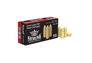 Amunicja pistoletowa Sterling 9x19 FMJ 8g/124gr
